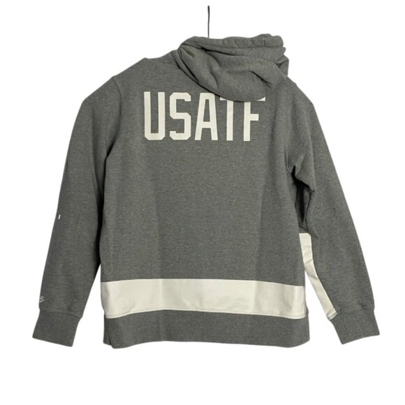 Nike Track & Field USATF USA Grey Full Zip Hoodie Hooded Jacket Mens Size XL - Picture 2 of 7